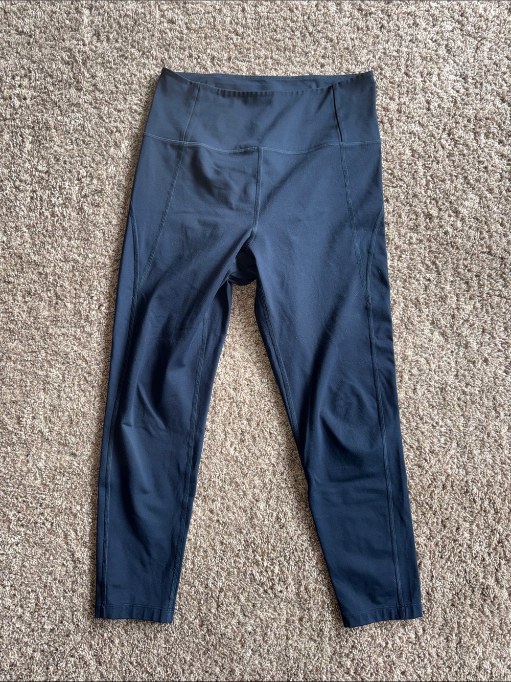 Girlfriend Collective compression navy high rise leggings size large